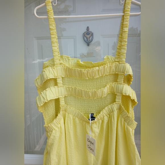 Davi n Dani NWT 3X yellow maxi dress - Picture 2 of 4
